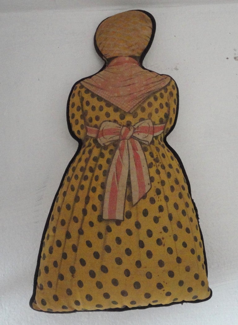 Folk Art Rare and Early 20th Century Original Litho Cloth Aunt Jemima & Mose & Wade Dolls