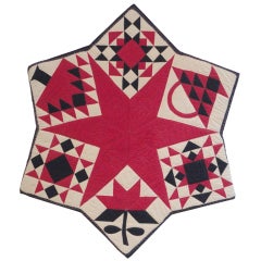 Fantastic Star Crib Quilt on A Stretcher Frame