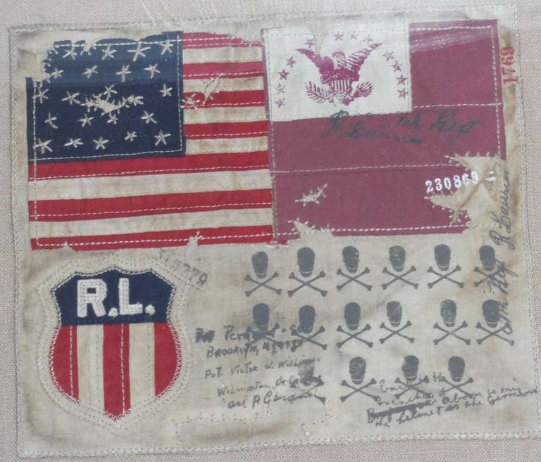 American Framed Original Ralph Lauren Flag Patch From 1967