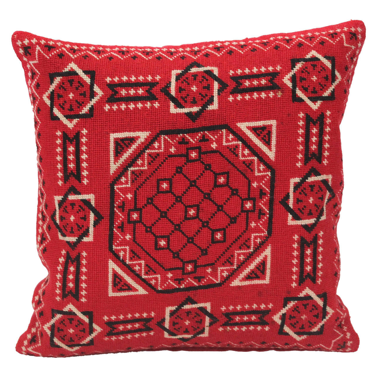 Mexican Handwoven Bandana Pillow For Sale at 1stdibs