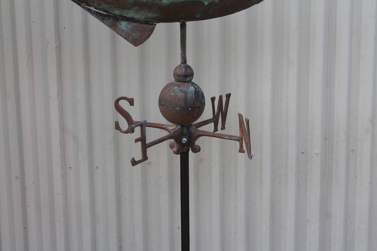 Early 20th Century Sailboat Weathervane on Stand 2