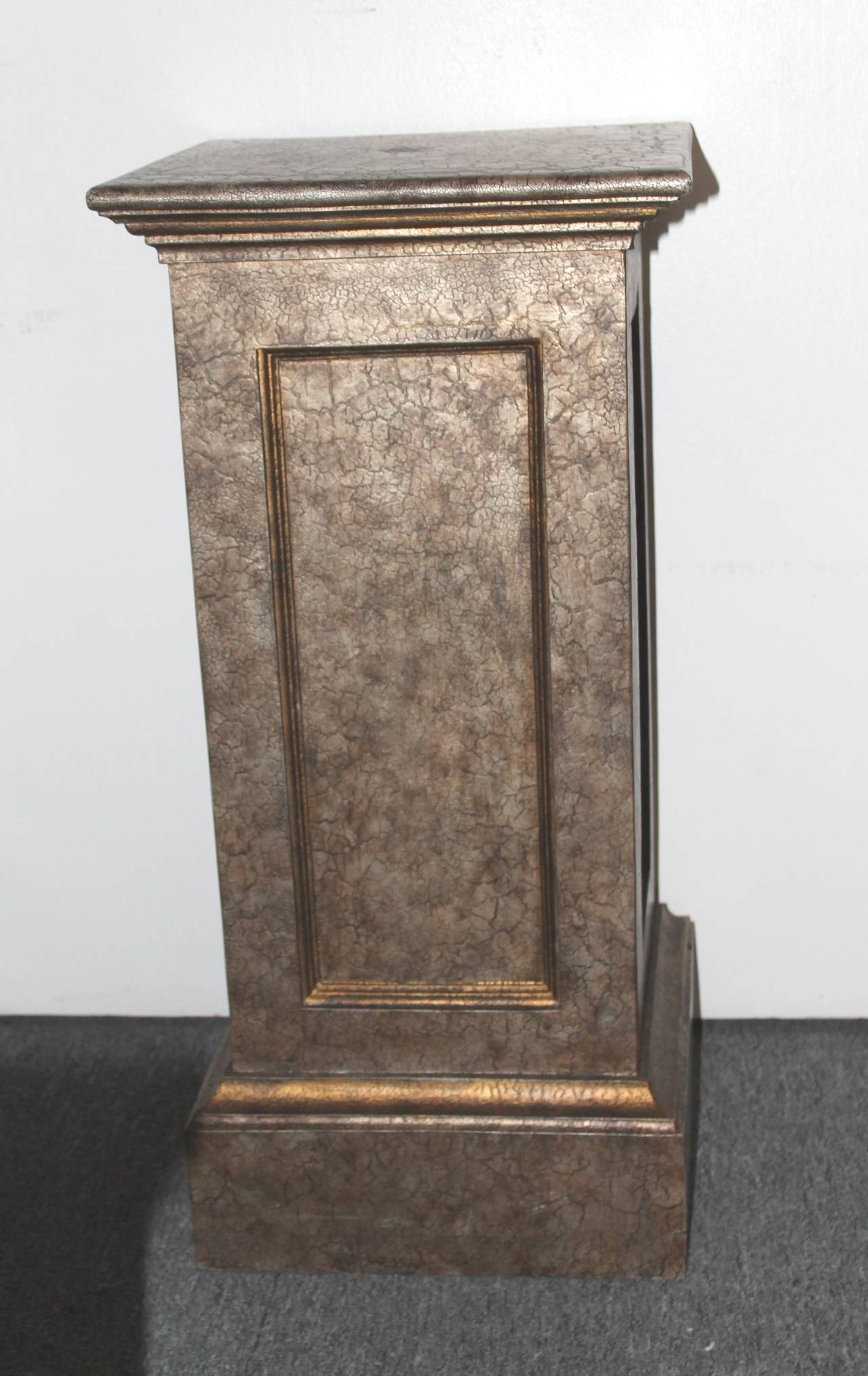 Wood 19th Century Pedestal in Original Painted Surface