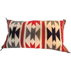 Geometric Navajo Indian Weaving Bolster Pillow