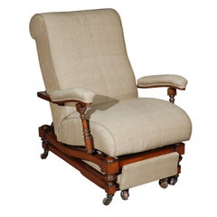 Fauteuil inclinable anglais de la fin du XIXe siècle