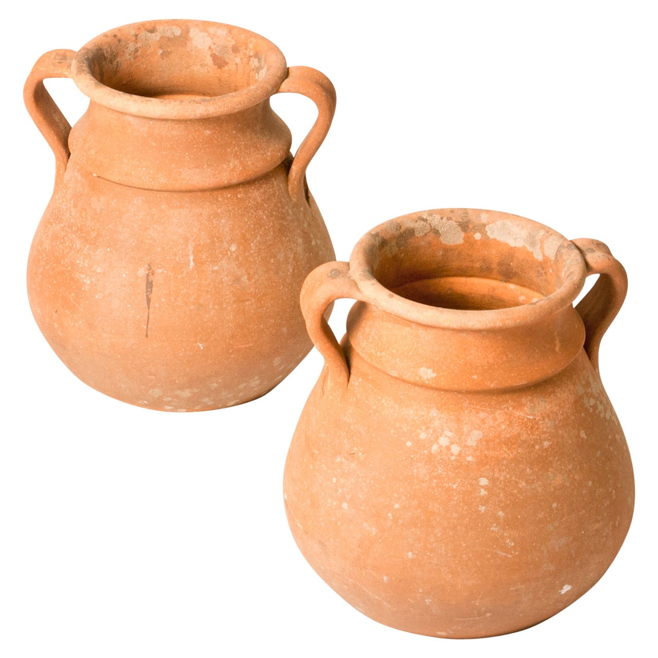 Pair of Early 20th Century Edwardian Terra Cotta Pots from England