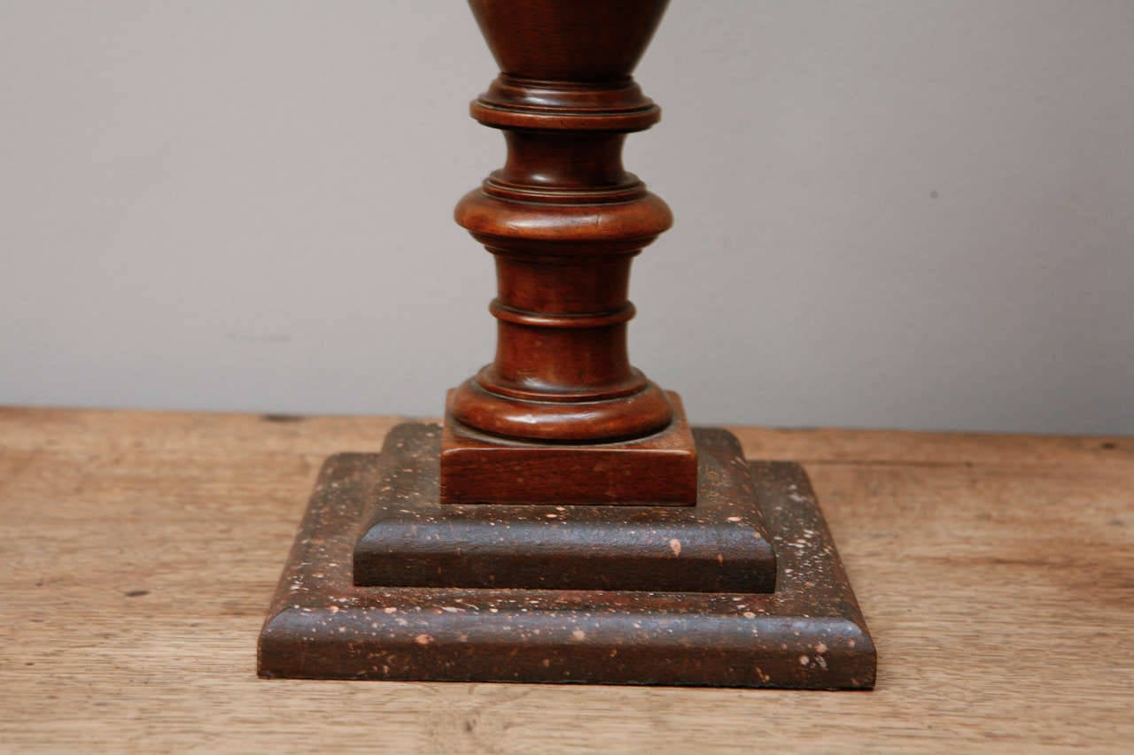 Mid 19th Century French Walnut Table Lamp 1
