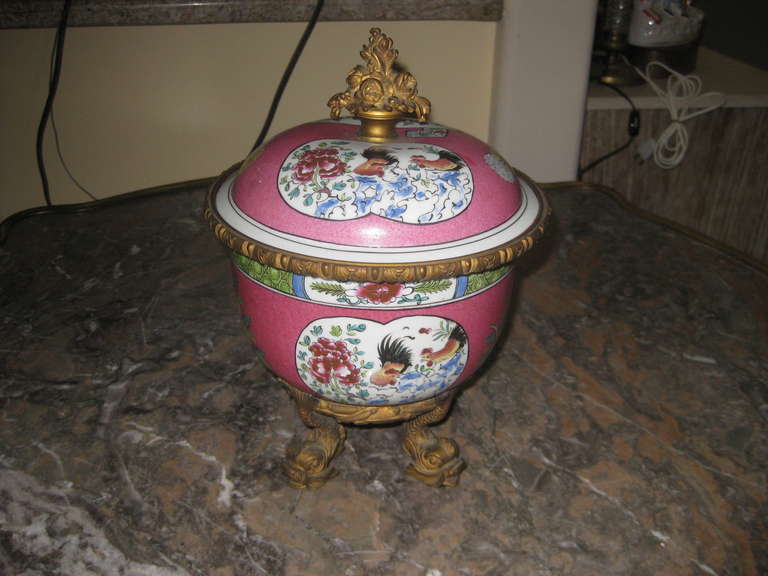 Bronze Mounted Chinese Export Style French Jar For Sale 4