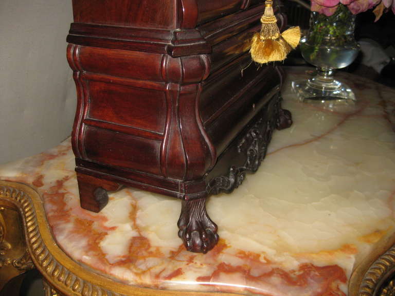 Miniature 18th Century Style Dutch Mahogany Cabinet In Good Condition For Sale In Santa Rosa, CA