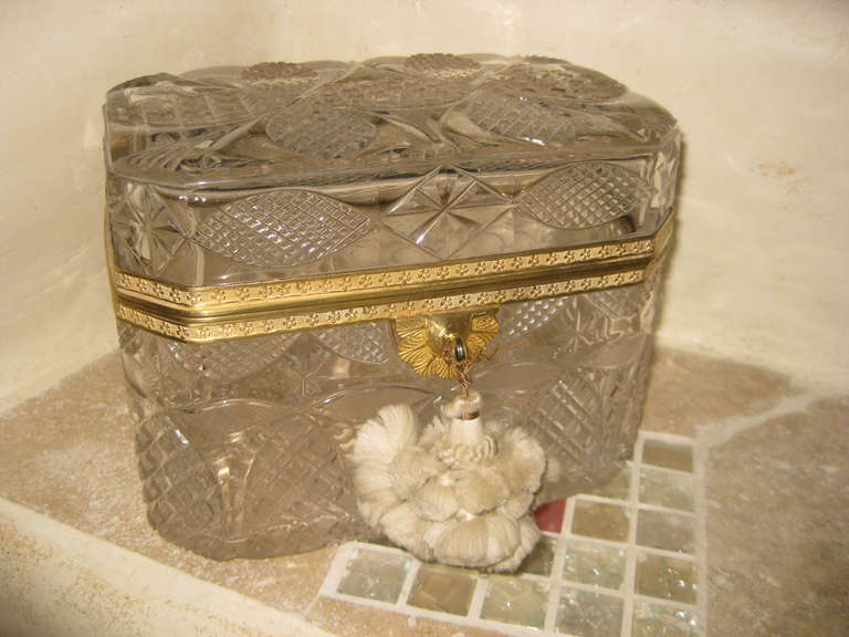 Large French Crystal Box For Sale 2