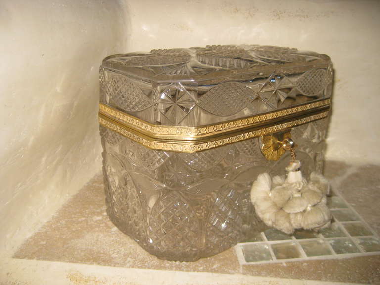 Extra large19th C French  crystal box