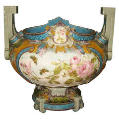 Beautiful Large Artist Signed Majolica Planter