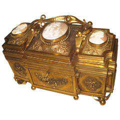 19th Century Cameo Shell Palais Royal Casket Box
