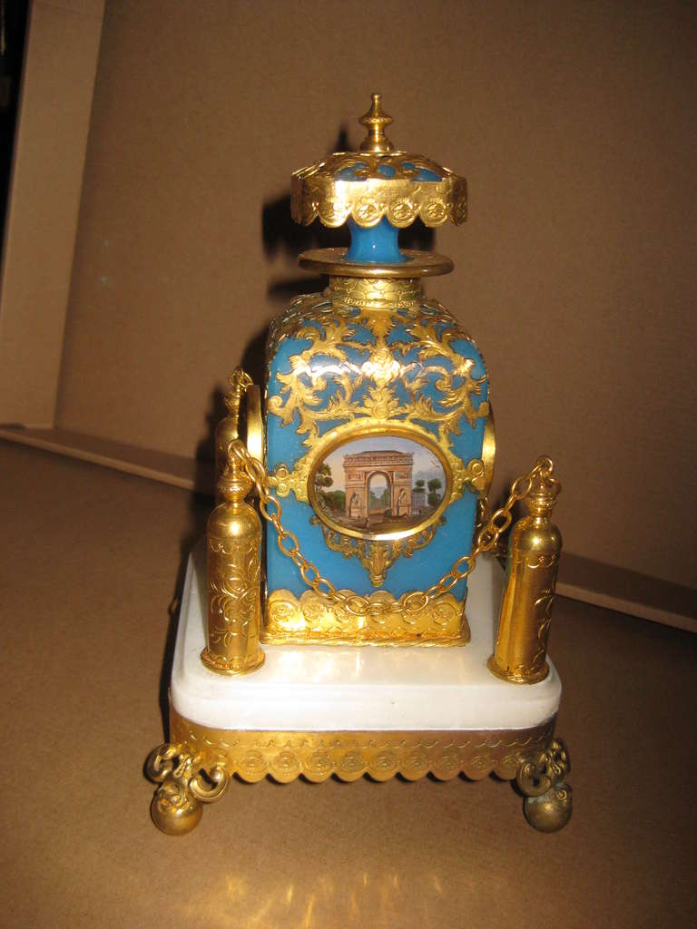 Marble Grand Tour Palais Royal Blue Opaline Perfume For Sale