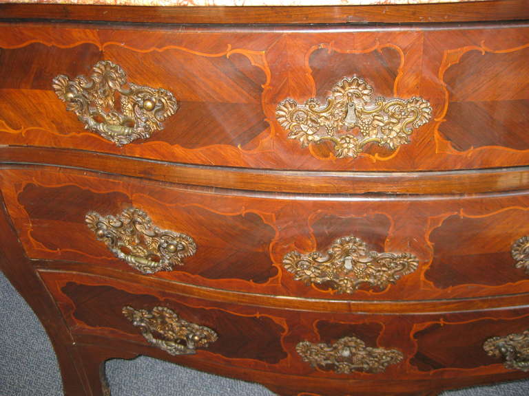 Marble 18th Century Ormolu Mounted Regency Commode For Sale