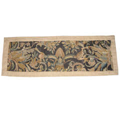 Antique 17th Century Tapestry Fragment Table Runner