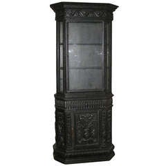 Ornately Carved 19th Century European Display Cabinet