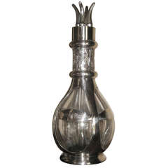 Asian Silver Overlay, Four Way French Decanter