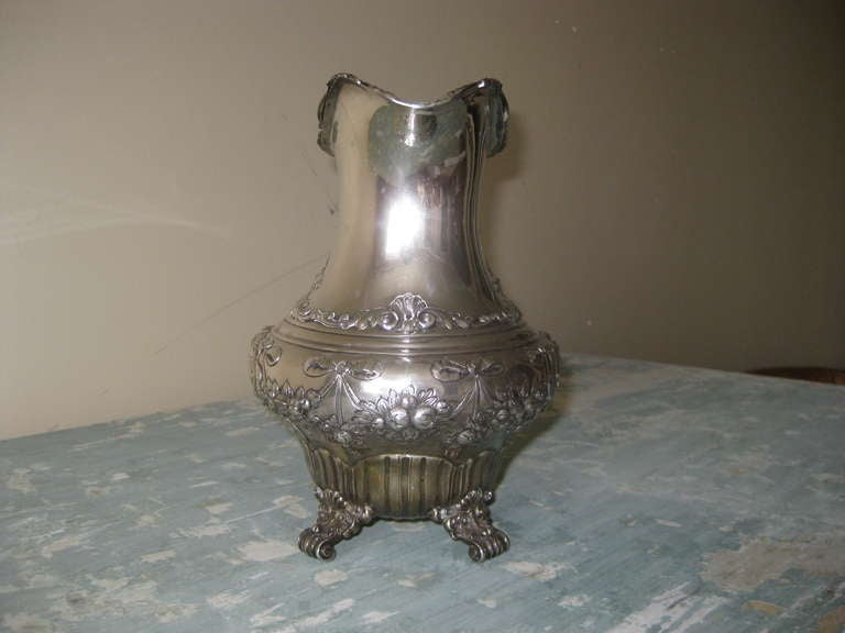 Gorham Sterling Silver Water Pitcher and Tray For Sale 3