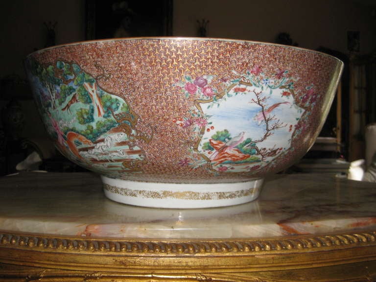 Important Chinese Export Punch Bowl For Sale 1