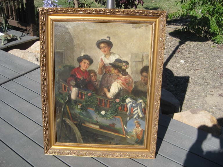 Tavern Scene Painting by Friedrich Anton Otto Prolss