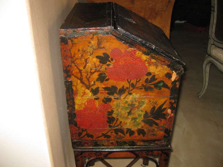 Charming Painted  Desk on Stand For Sale 1