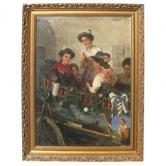 Tavern Scene Painting by Friedrich Anton Otto Prolss