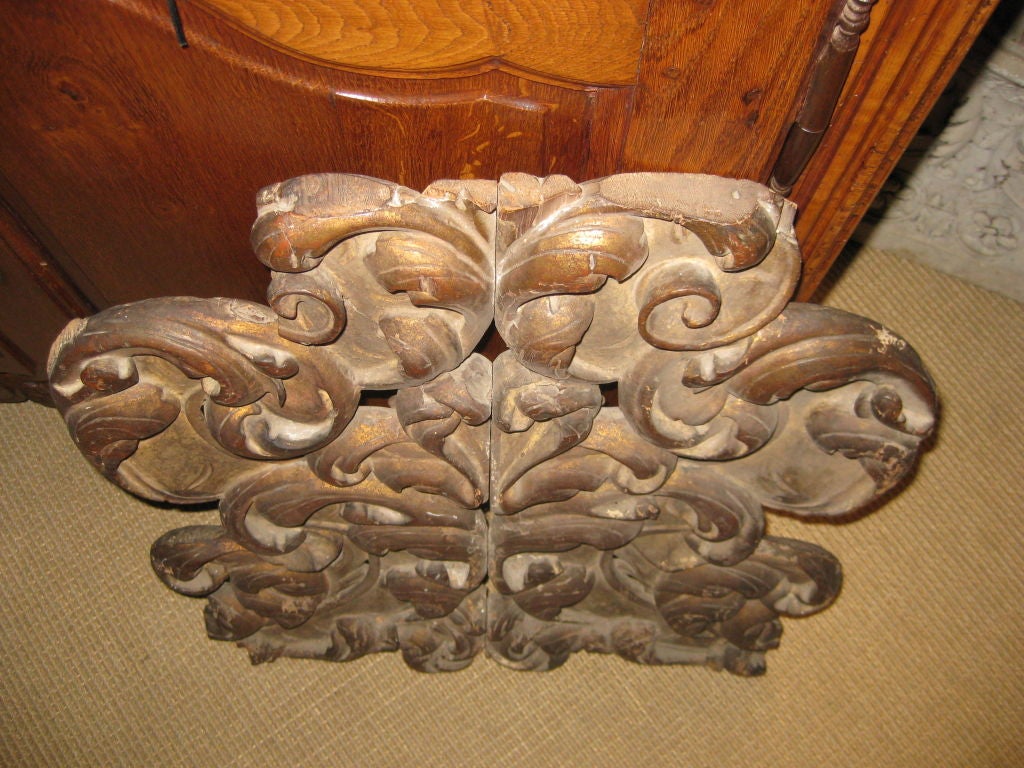 Crusty Giltwood Baroque Fragment For Sale 1
