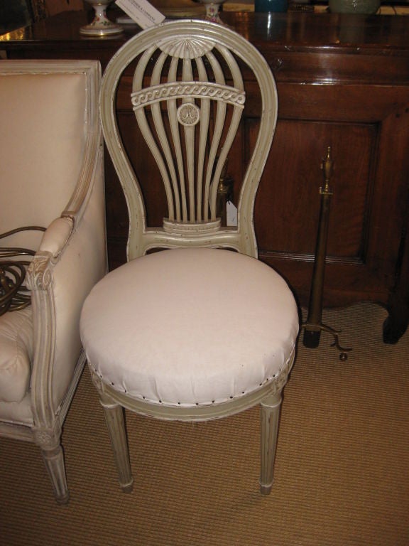 Louis XVI Style Painted 19th Century  Chair