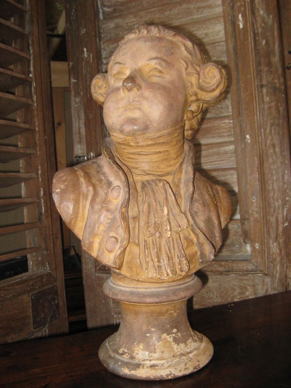 Highly decorative unsigned terracotta portrait bust