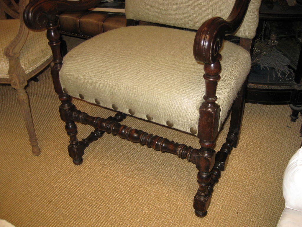 American Throne Chair In Walnut For Sale
