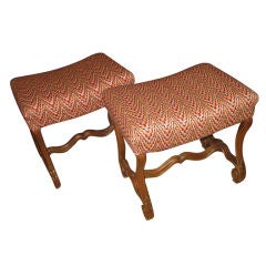 Pair of French Style Carved Benches