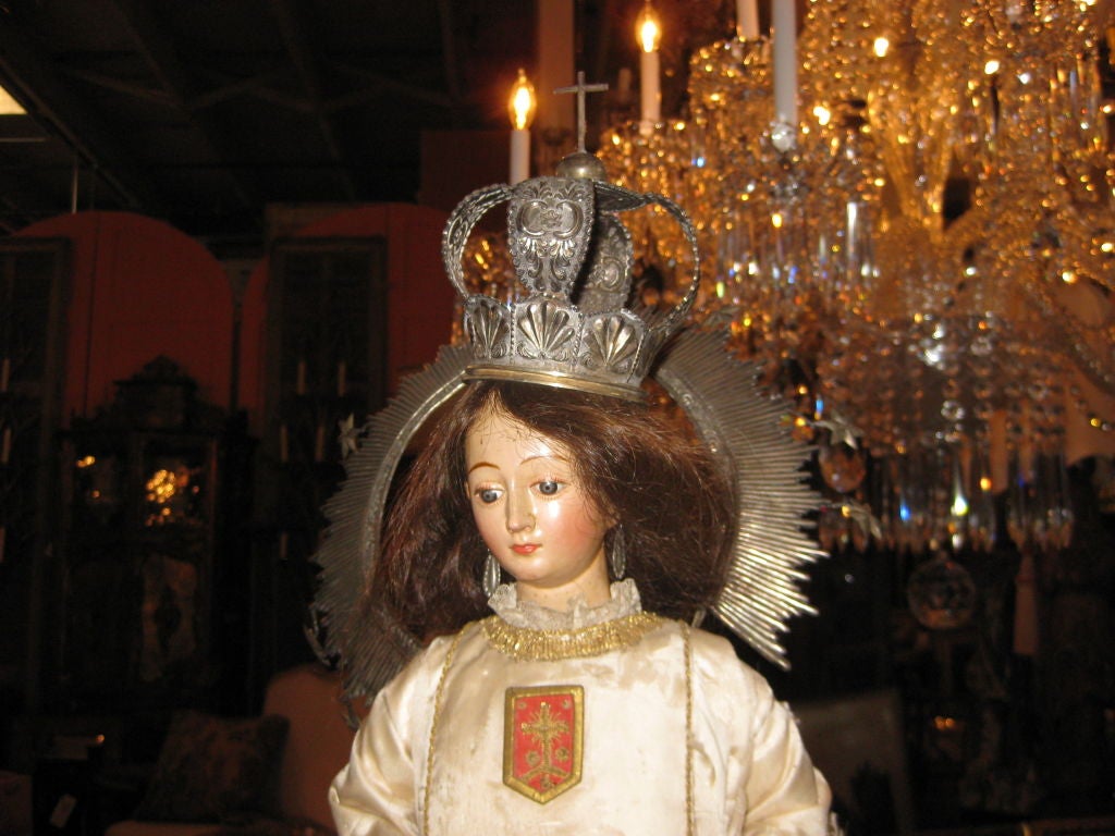 Neopolitan Figure of a Saint with a Crown