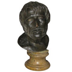 Grande Tour Bronze  Bust of Seneca