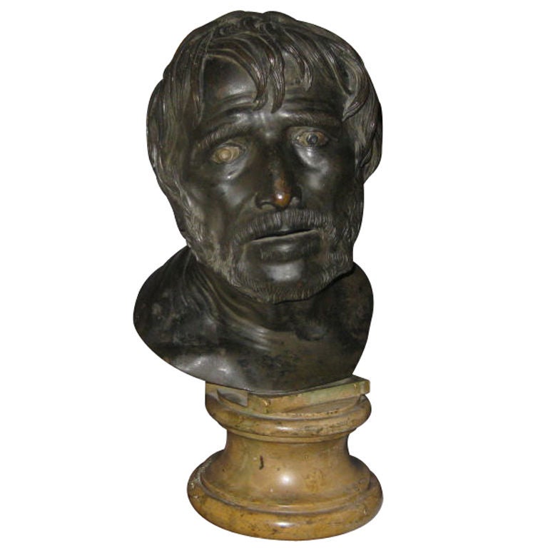 Grande Tour Bronze  Bust of Seneca For Sale