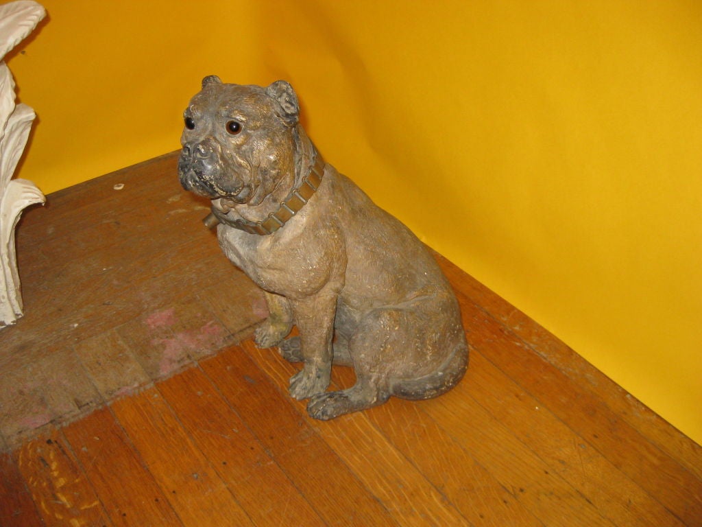 English Charming Antique terra cotta Dog For Sale