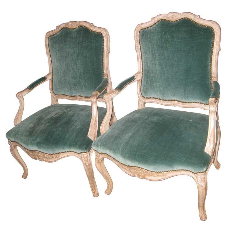 Pair of Regence Style Chairs with Painted Finish