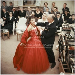 Mark Shaw Editioned Photo-Christian Dior in Paris Atelier, 1954