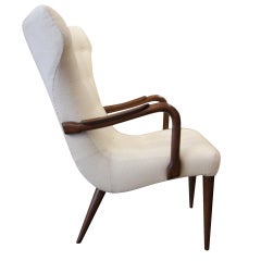 Danish Mid-Century Modern Winged-Back Chair