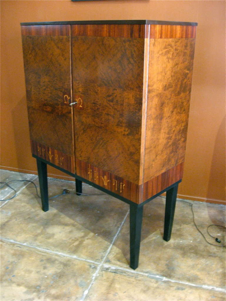 Swedish Art Deco Inlaid Cabinet by Mjolby Intarsia 6