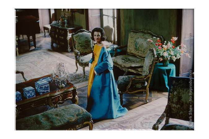 Editioned photograph  of socialite Lee Razdiwill taken by Mark Shaw in 1962. Lee was the younger sister of Jacqueline Kennedy and was married to Polish Royalty. Her homes in England as well as the United states are well documented. Lee Radziwill is