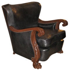Swedish Neo-Gothic Wing Backed Armchair