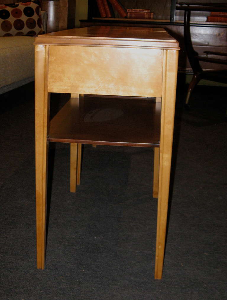 Swedish Mid-Century Modern Inlaid End Tables/Night Stands by SMF 2