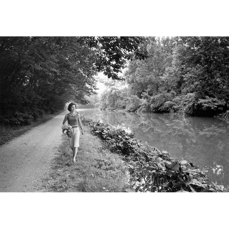Photo by Mark Shaw-Jackie Kennedy, Georgetown Canals, 1959.