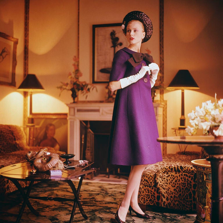Photo by Mark Shaw-Model in Apartment of Francine Weisweiller