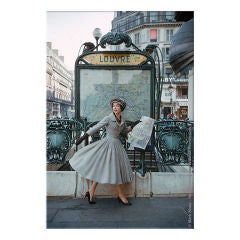 Mark Shaw Limited Edition Photo-Model at Louvre Metro-Paris 1957