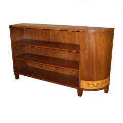 Swedish Art Moderne Inlaid Bookcase/Console by SMF, Bodafors