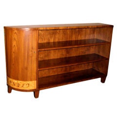 Swedish Art Moderne Inlaid Bookcase/Console by SMF, Bodafors