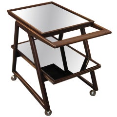 Argentine Americano Funcional Mid-century Modern Bar Cart