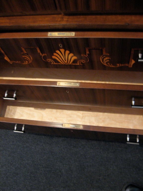Swedish Art Deco Inlaid Secretaire / Chest of Drawers by SMF 5