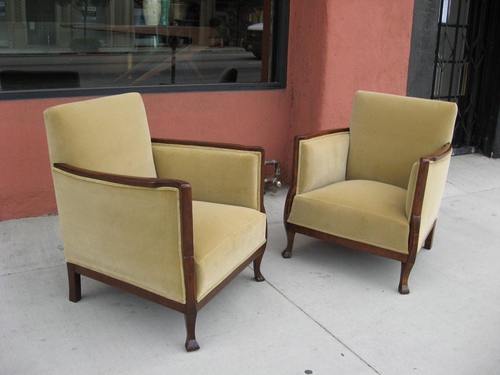 Pair of Swedish Art Deco/Moderne Armchairs 1